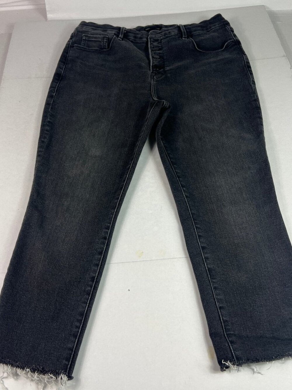 Good American Jeans Womens 31x22* Good Legs High Rise Cropped Black Denim Tag 14